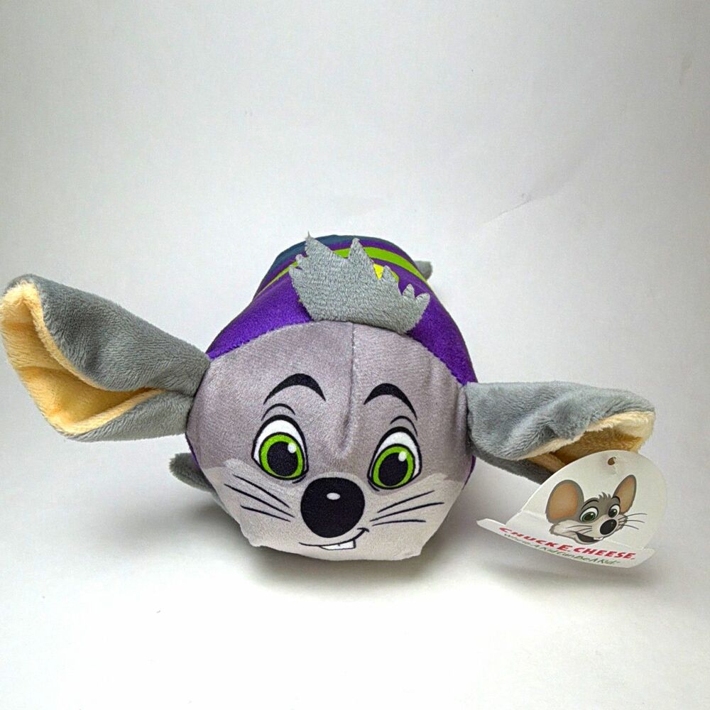 Good Stuff Chuck E. Cheese Mouse Plush Toy Purple Shirt